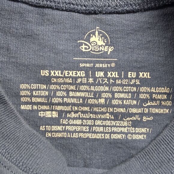 Disneyland Resort Spirit Jersey Adult XXL Peri Blue Iridescent Gold Mickey Mouse - Picture 2 of 9